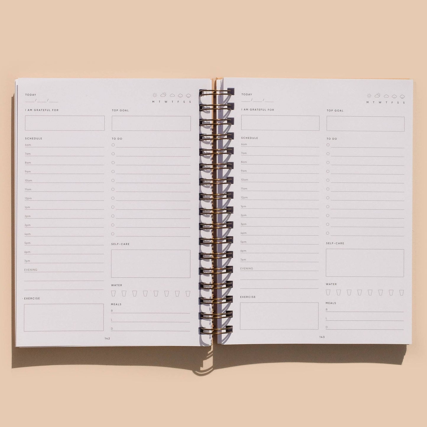 Self-Care Planner - Sand Grey