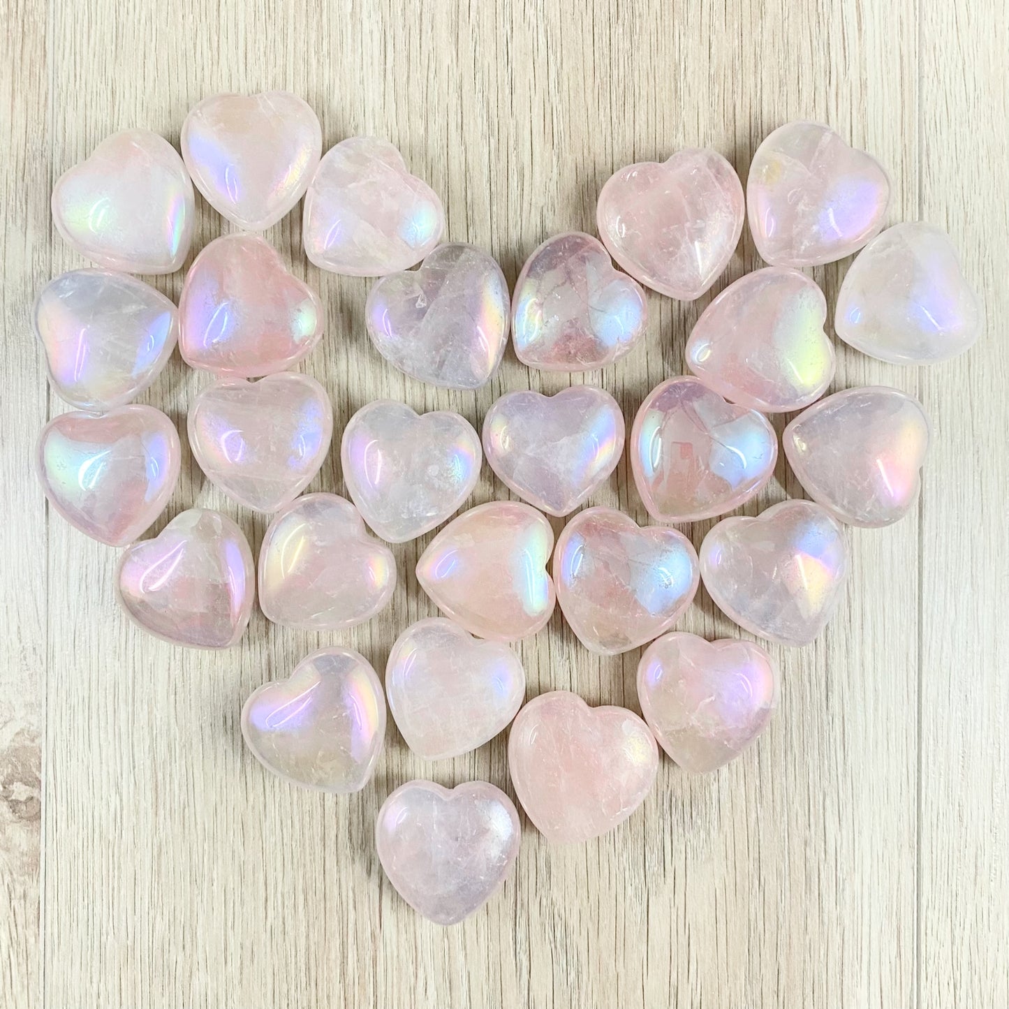 Angel Aura Rose Quartz Heart