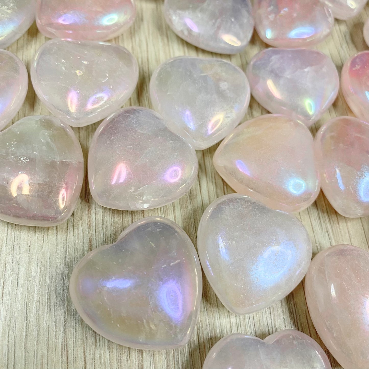 Angel Aura Rose Quartz Heart
