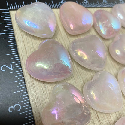 Angel Aura Rose Quartz Heart