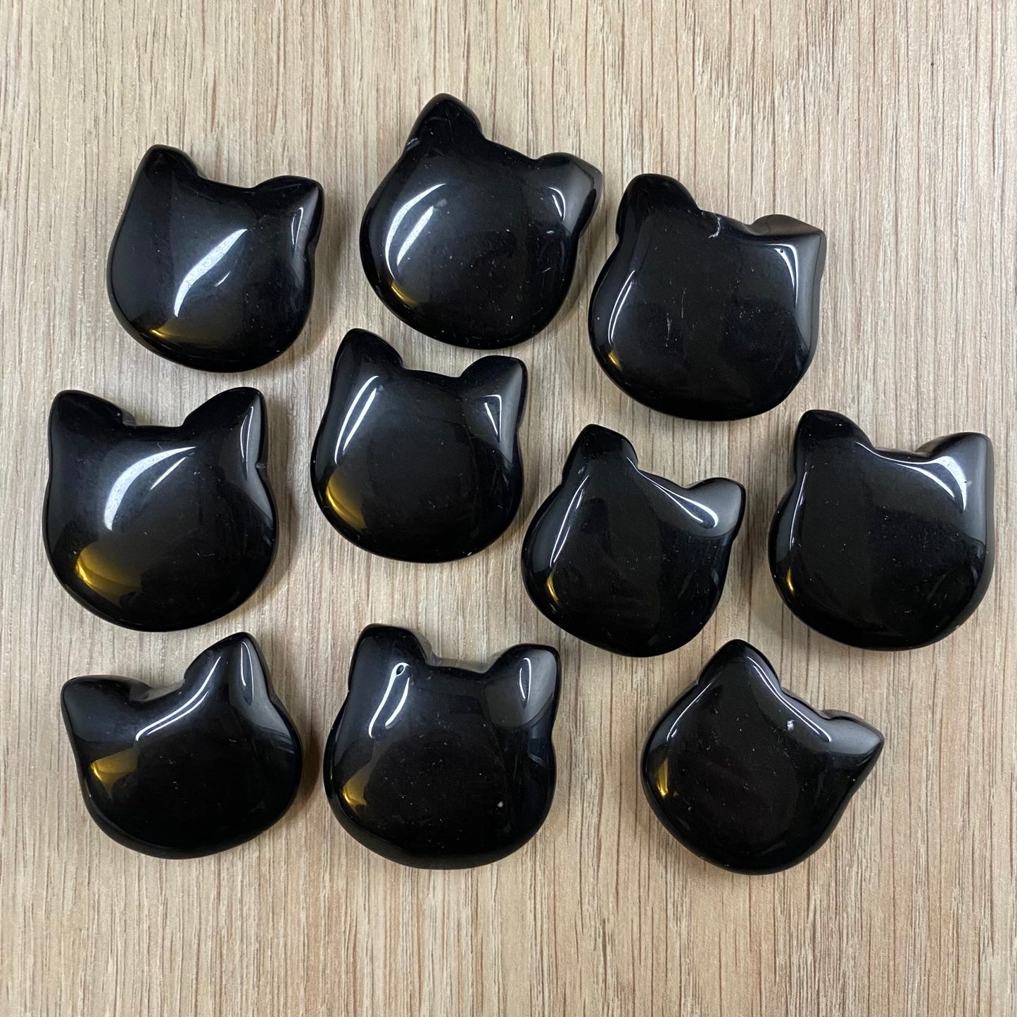 Black Obsidian Kitty Face
