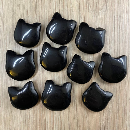 Black Obsidian Kitty Face