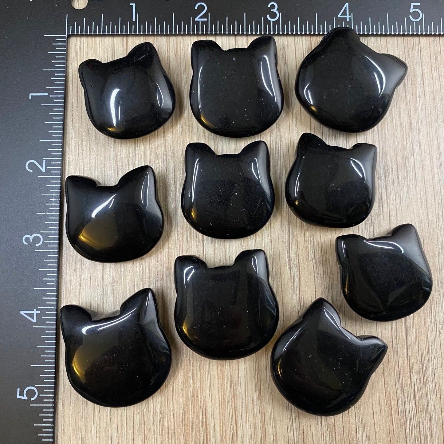 Black Obsidian Kitty Face