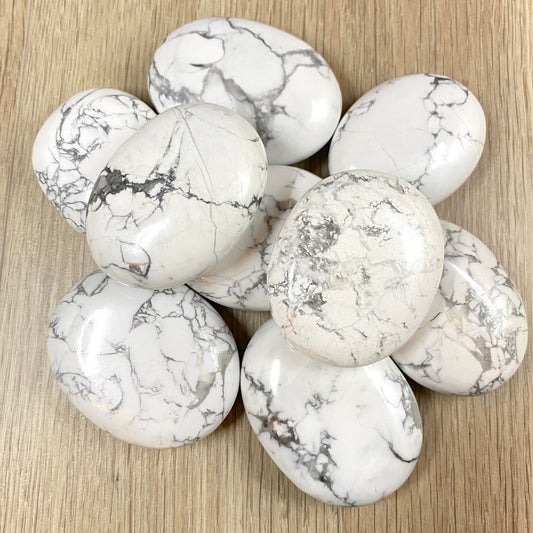 Howlite Palm Stones