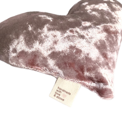 Luxe Velvety Lavender Comfort Heart