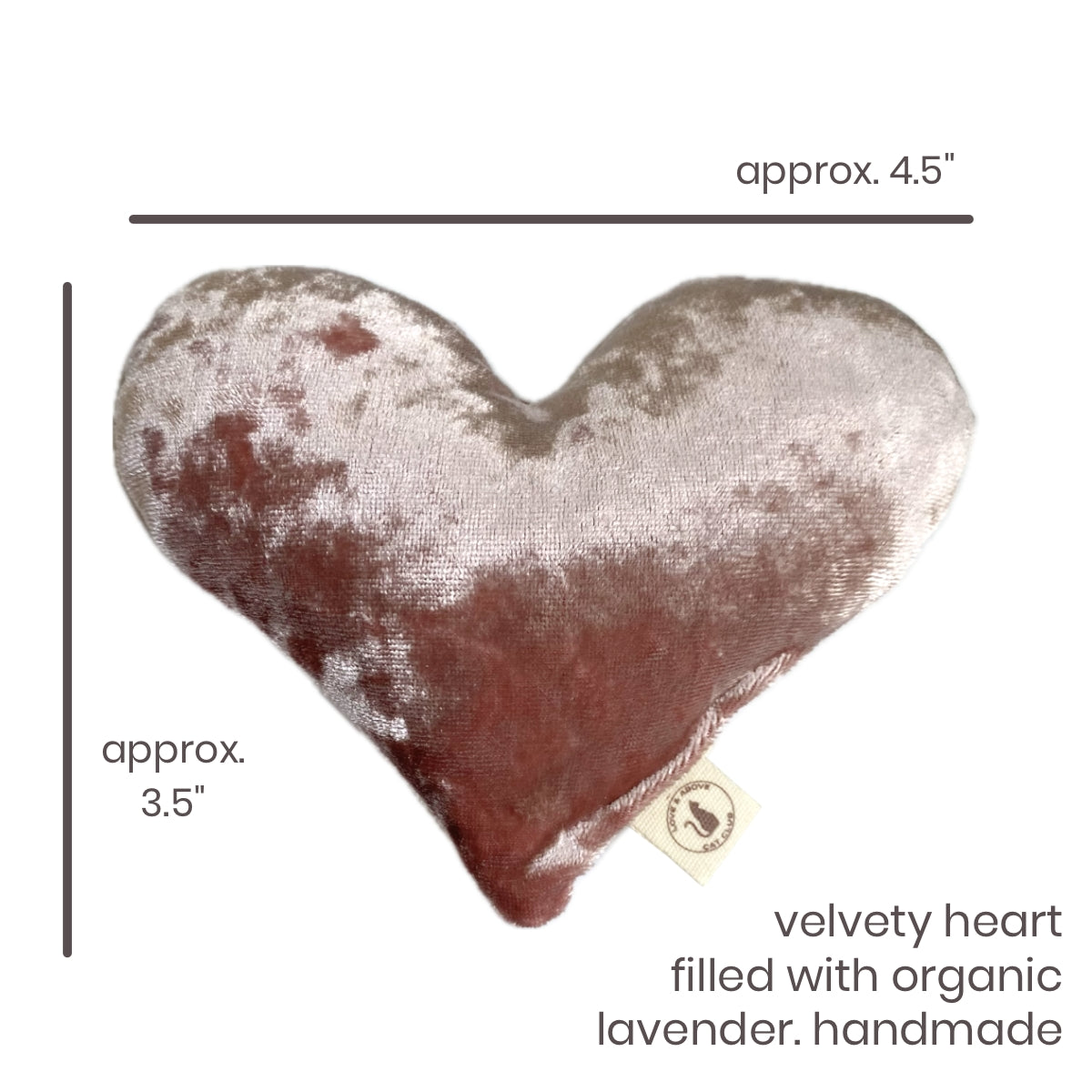 Luxe Velvety Lavender Comfort Heart