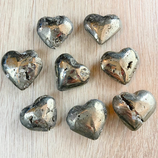 Pyrite Crystal Heart
