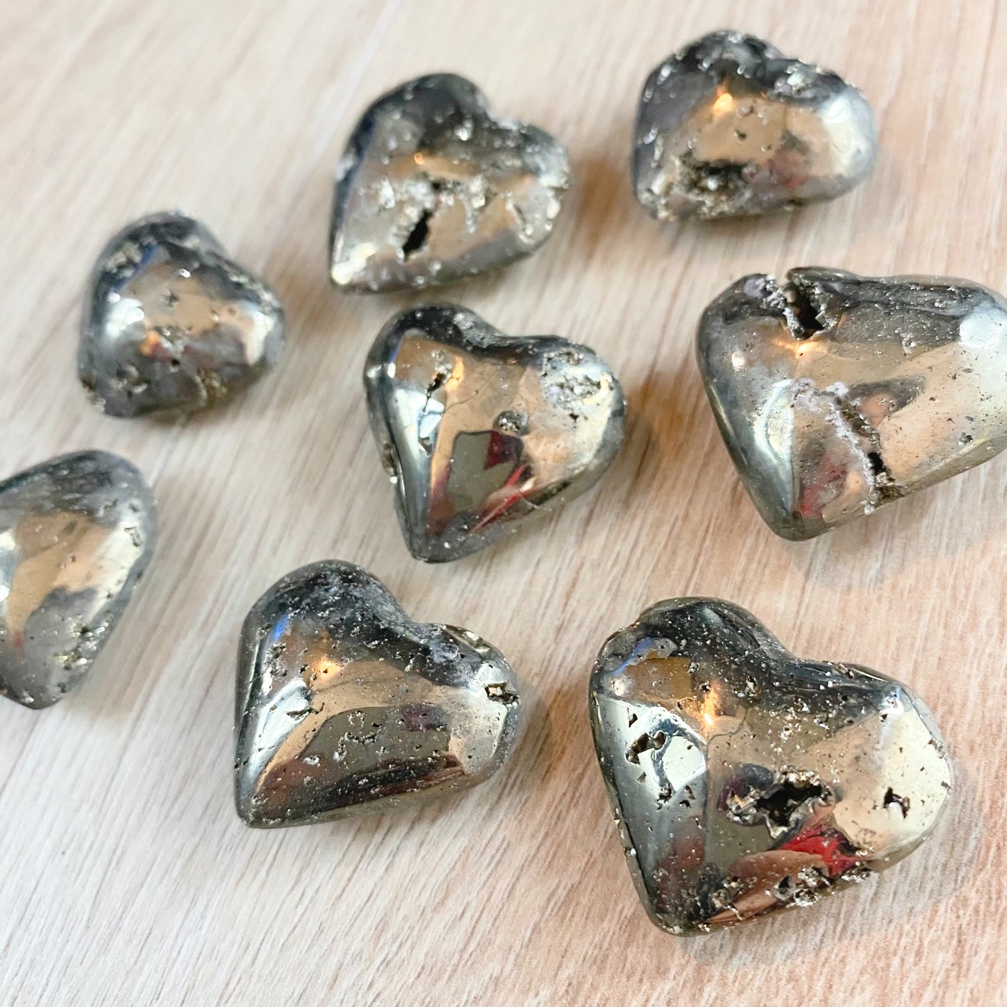 Pyrite Crystal Heart