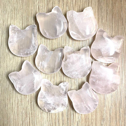 Rose Quartz Kitty Face