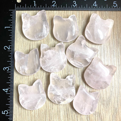 Rose Quartz Kitty Face