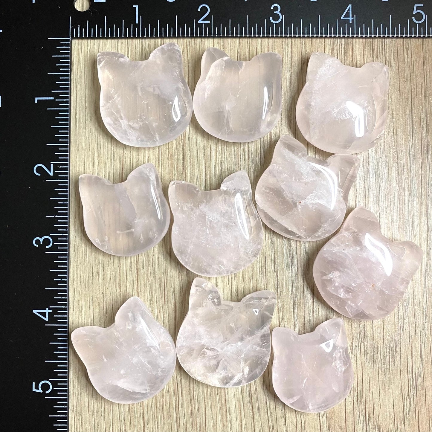 Rose Quartz Kitty Face