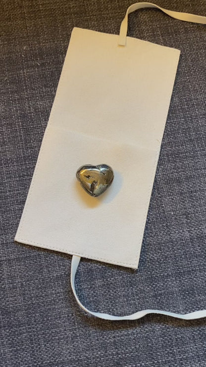 Pyrite Crystal Heart