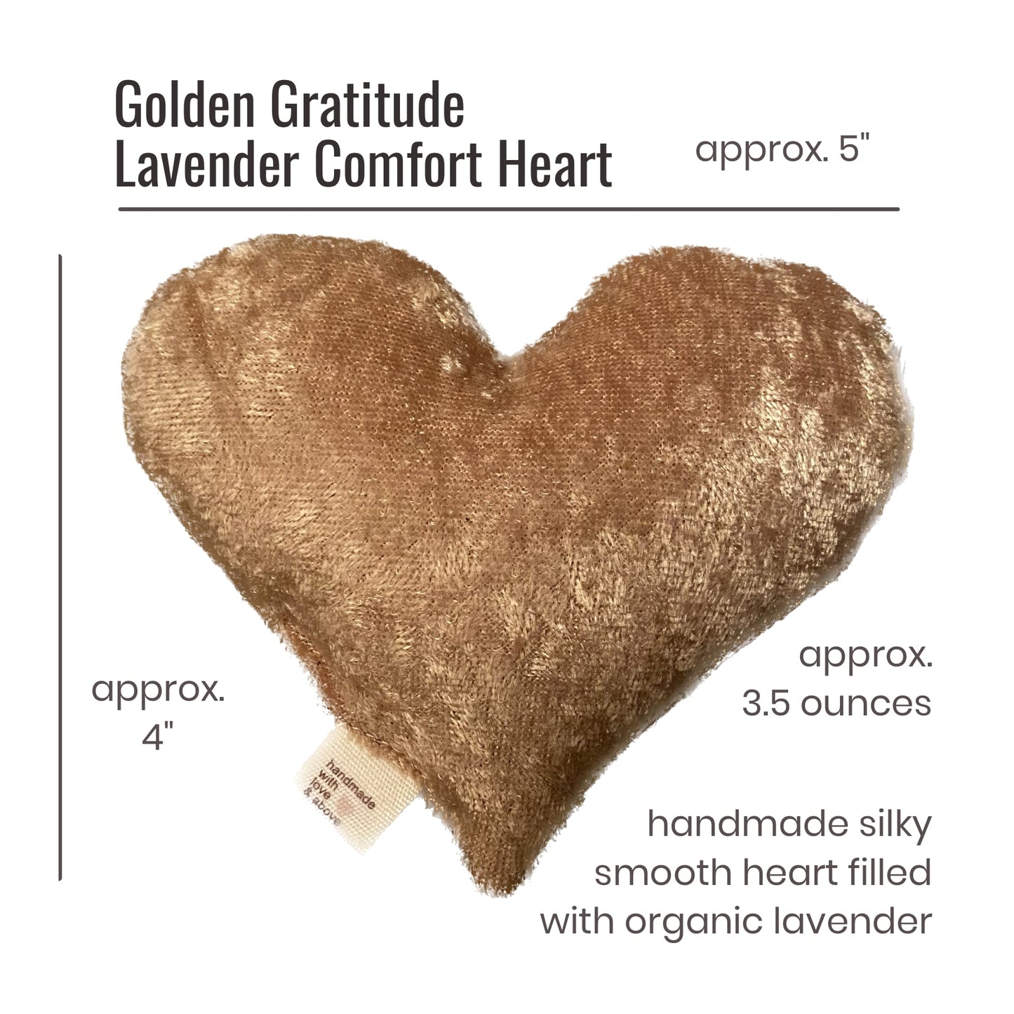 Golden Gratitude Lavender Comfort Heart