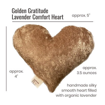 Golden Gratitude Lavender Comfort Heart