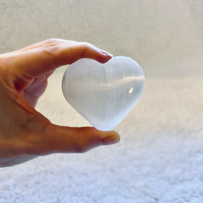 Selenite Crystal Heart