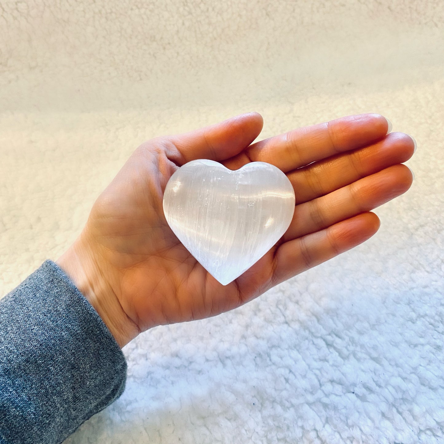 Selenite Crystal Heart