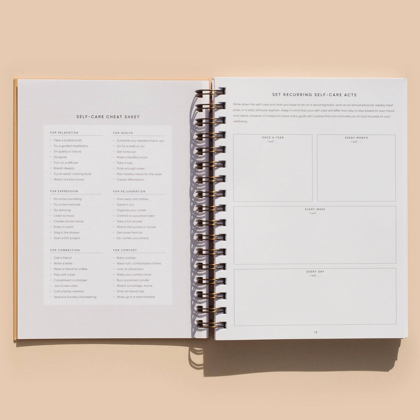Self-Care Planner - Sand Grey