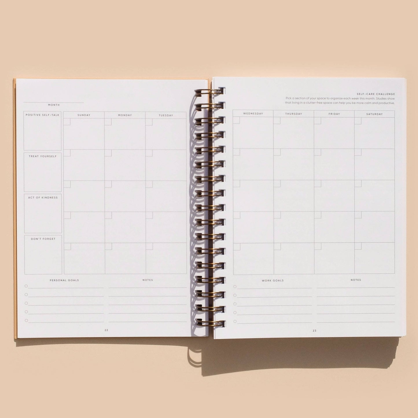 Self-Care Planner - Dusty Rose