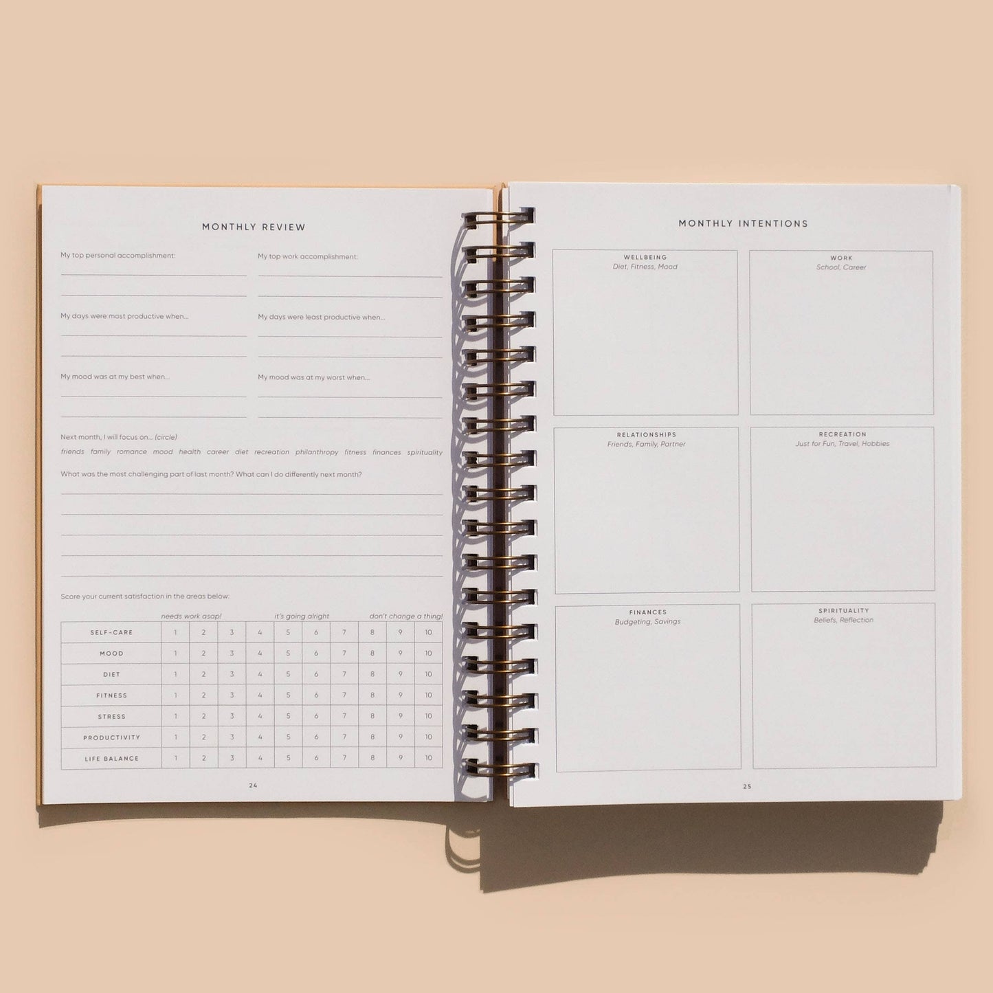 Self-Care Planner - Dusty Rose